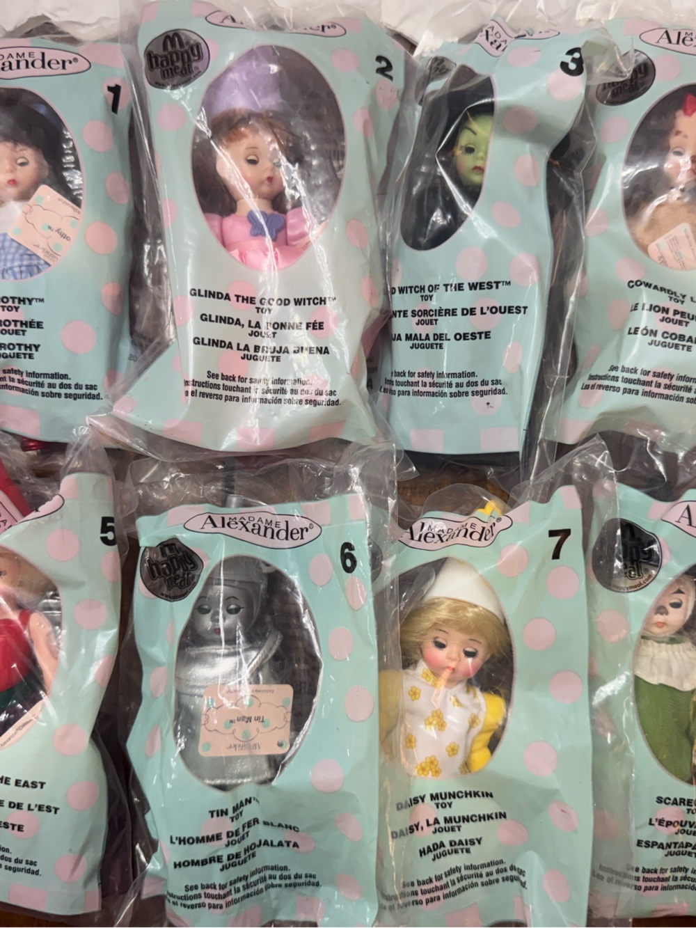Madame Alexander Packaged WIZARD OF OZ Dolls Complete Set of 8